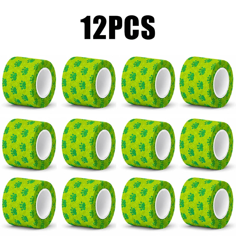 12/6/3pcs Tattoo Grip Cover Wrap Tape Self-Adhesive Breathable Elastic Bandage Waterproof Athletic Bandage Wraps Accessories