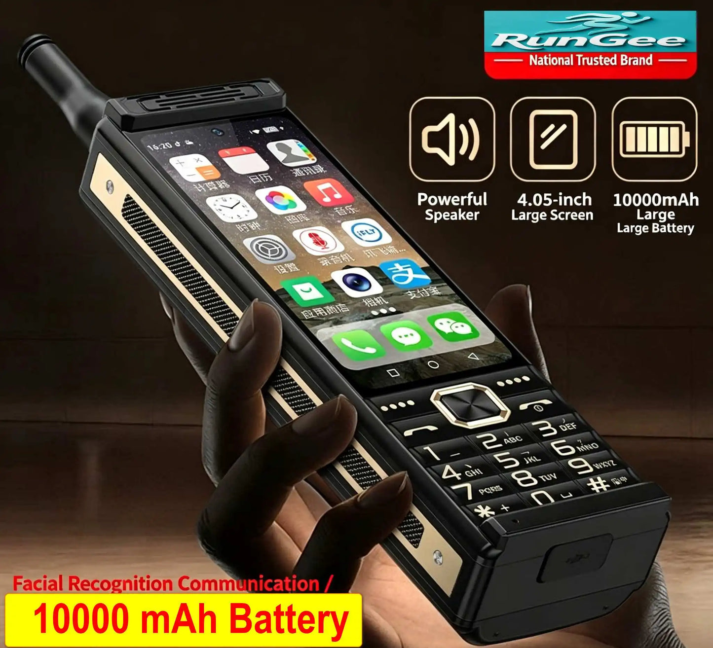 Touch  Screen 4G LTE Mobile Phone Android 13 4GB RAM 64GB ROM Fast Charging Dual SIM WiFi 5G/BT5.0/GPS
