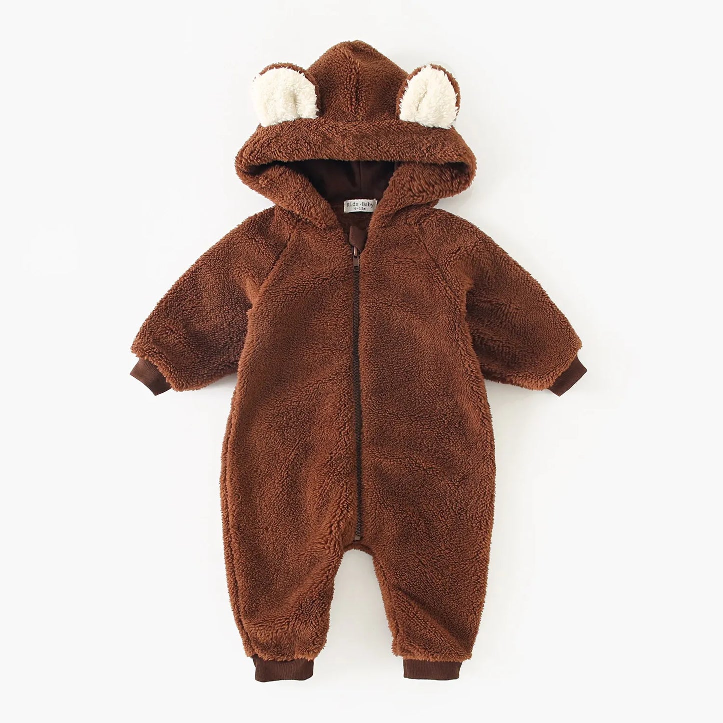 Sanlutoz Winter Fleece Thickened Zipper Toddler Long Sleeve Jumpsuits Clothing Warm Baby Rompers Cute Animal Hooded