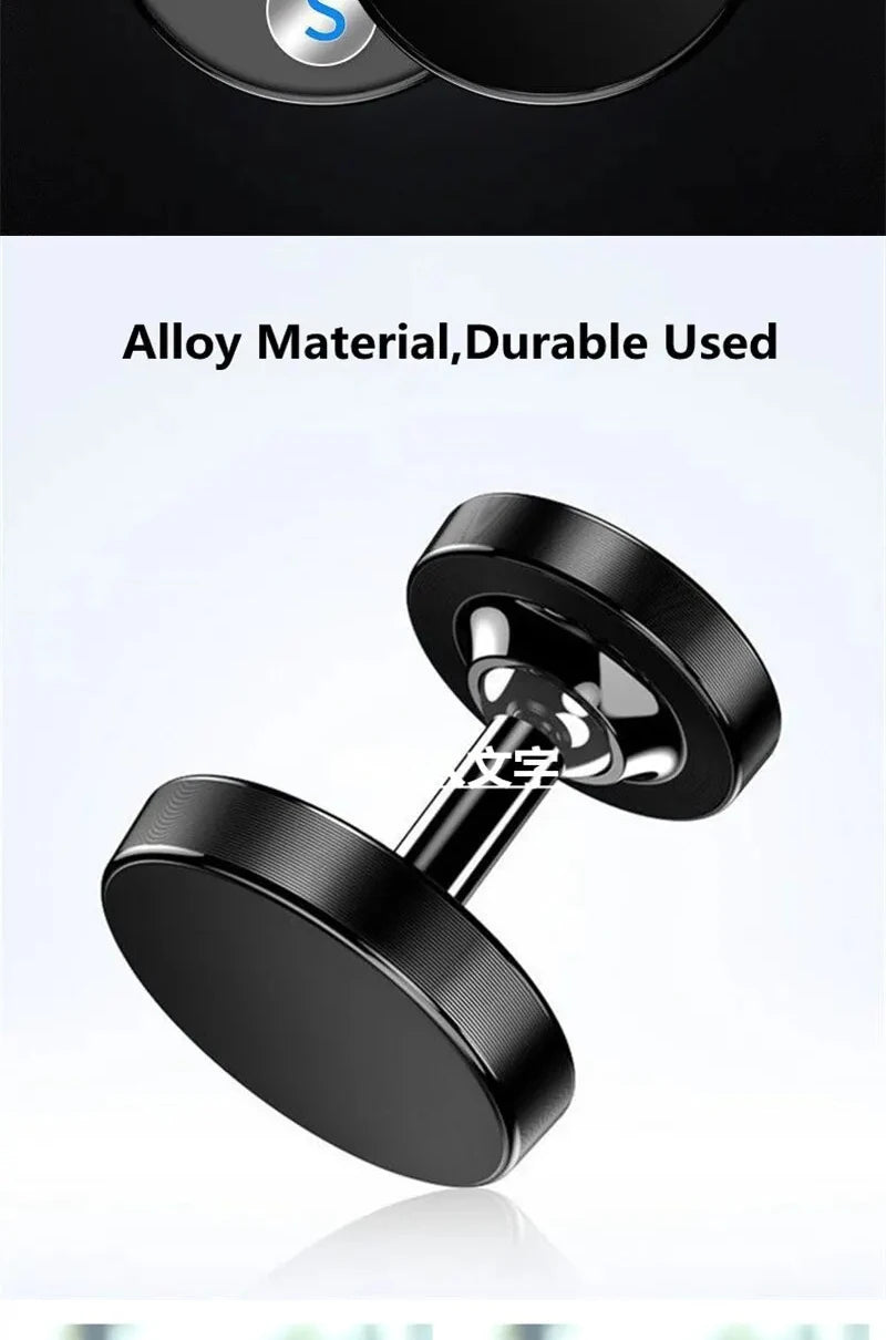 Creative Dual Axis Alloy Magnetic Car Bracket 720° Rotation Double Ball Magnetic Phone Holder for Any Model Phone