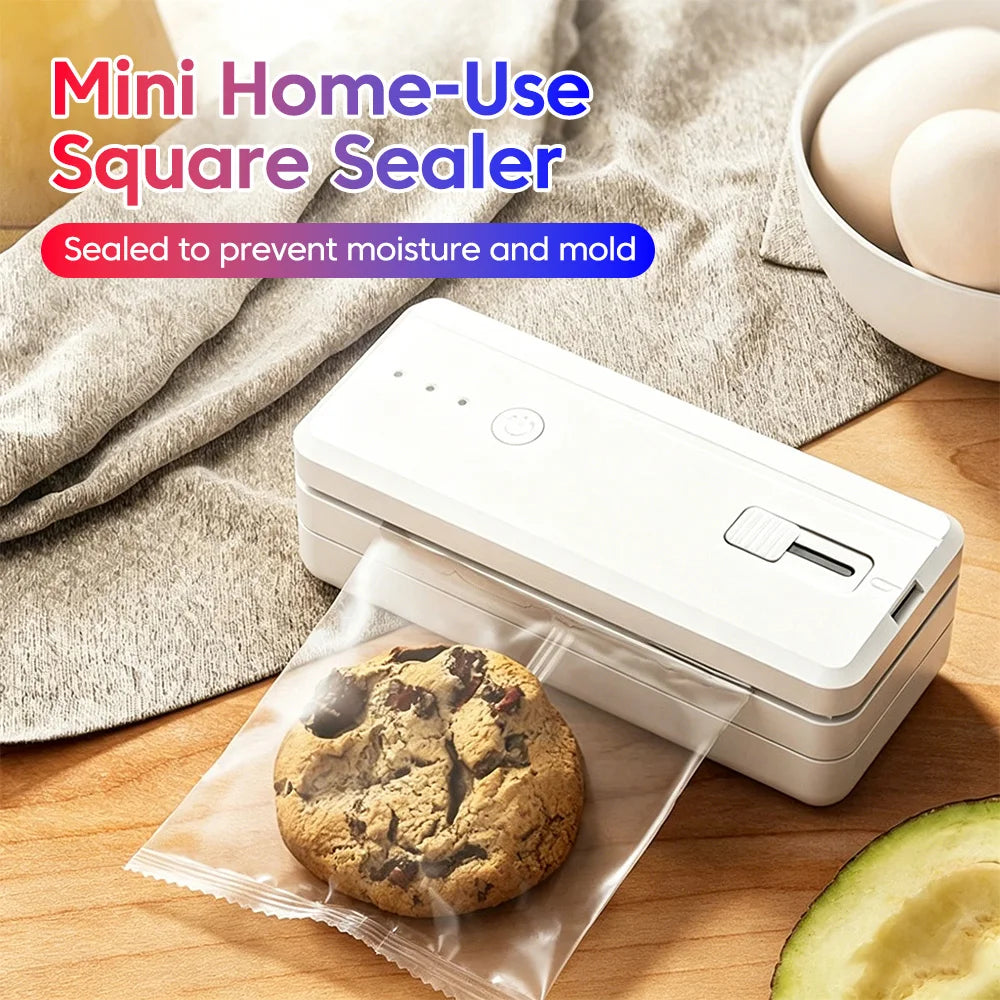 Portable Mini Sealer 2 in 1 Food Plastic Package Bags Sealing Machine USB Rechargeable Magnetic Handheld Plastic Bag Heat Sealer