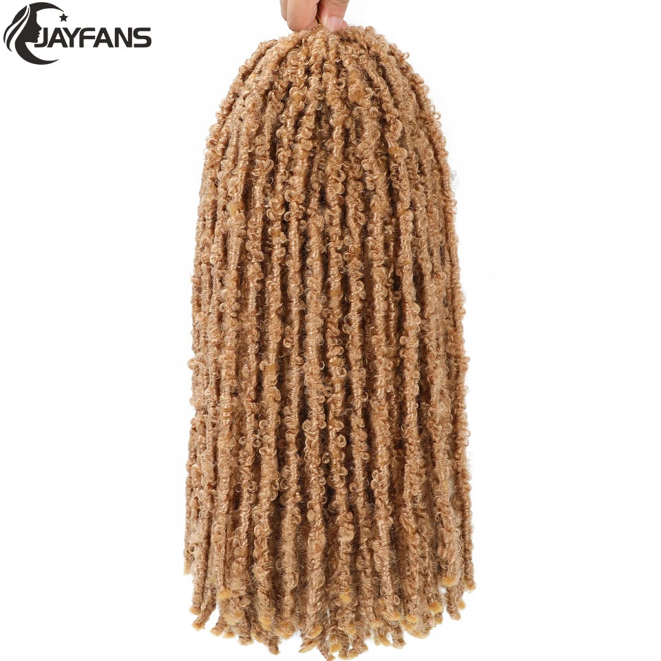 18 24 Inch Butterfly Locs Crochet Hair Extensions Synthetic Distressed Butterfly Soft Locs Crochet Braids Hair for Black Women