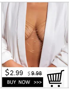 IngeSight.Z Sexy Single Row Round Imitation Pearls Bra Chest Chain Necklace Women Simple Copper Link Chain Bikini Body Jewelry