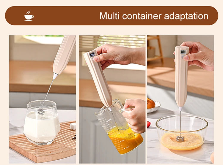 Electric Wireless Egg Beater Mini Coffee Mixer Handheld USB Charging Automatic Whipping Of Egg Whites Cream Home Baking