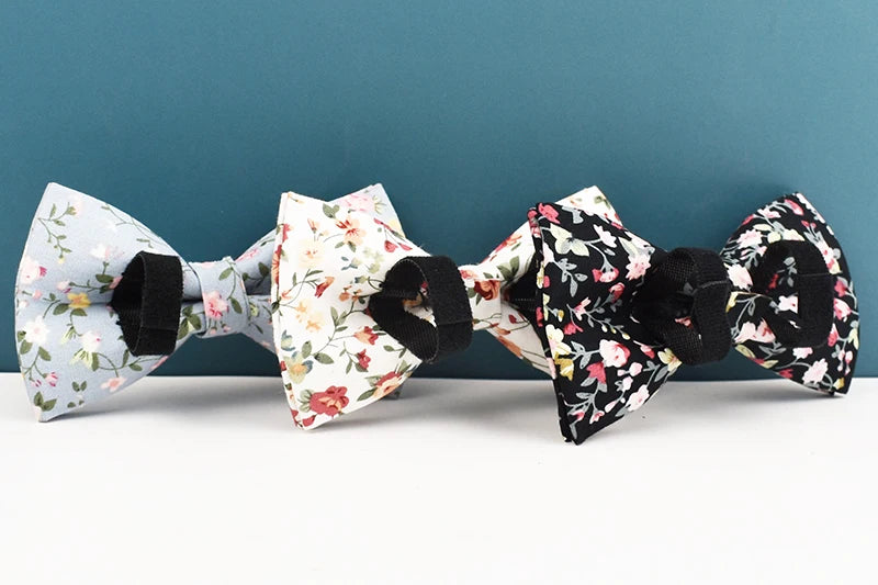 pets accessories dog collar leash harness set dog collar bow tie Printed pet products personalized luxury tactical dog collars