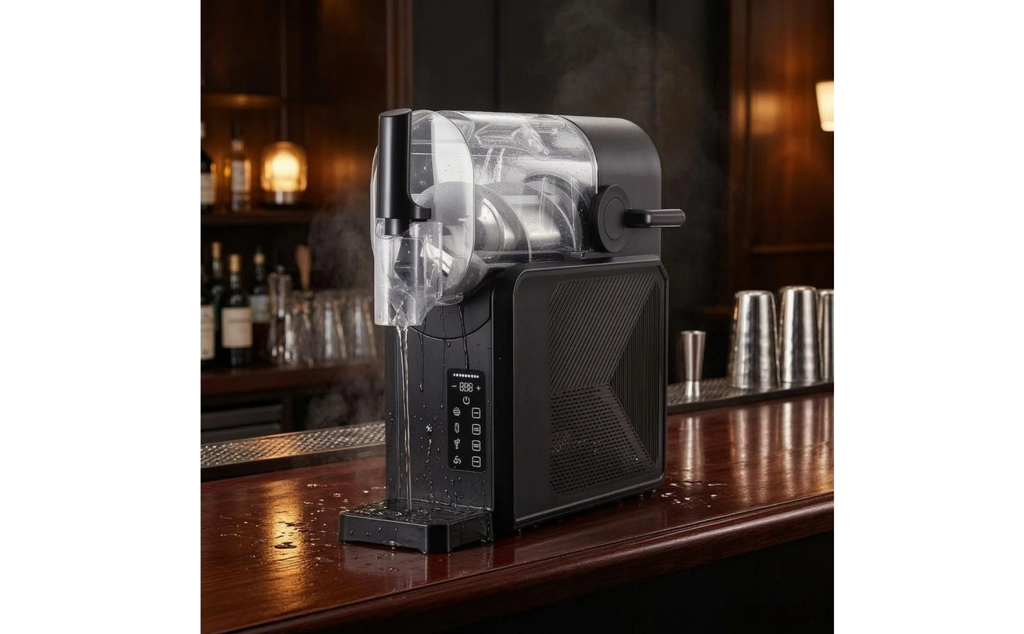 Slush Machine Countertop Slush Drink Creator Chilled Drink Machine Self-Cleaning Chilled Beverage Creator Rapid Cooling