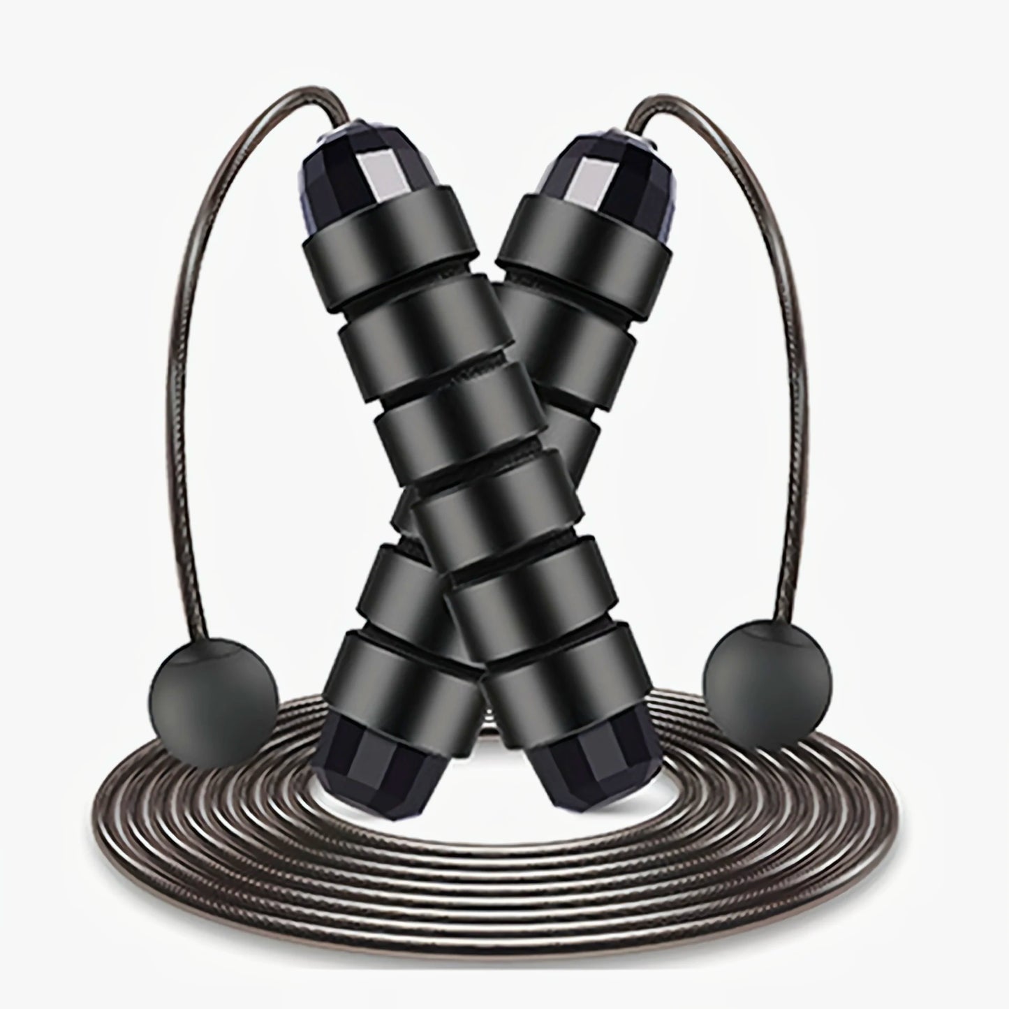 With Ball Bearings Adjustable Tangle-Free Speed Wire Jump Rope Workout with Foam Handles for Fitness Home Workouts and Slim Body