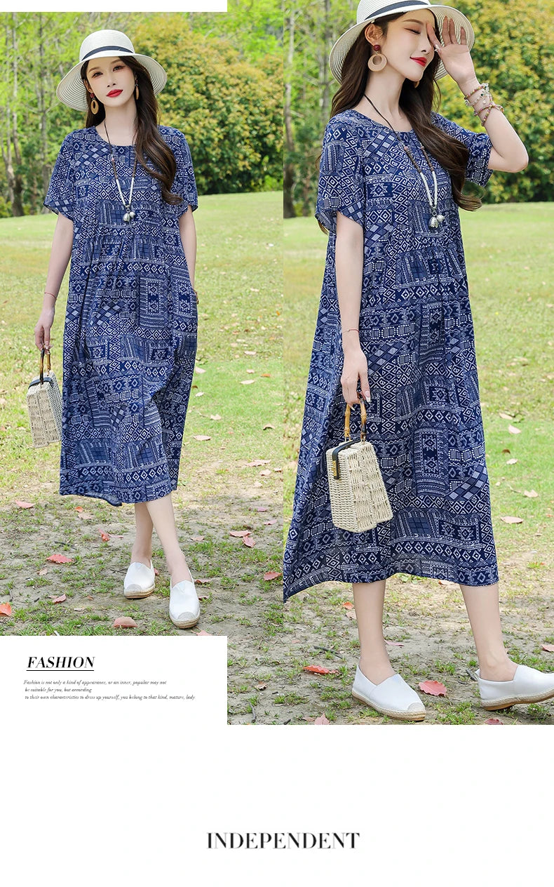 New Fashion Summer Dresses For Women 2025 Elegant Casual Short Sleeve Dress Soild Colour Women Clothing