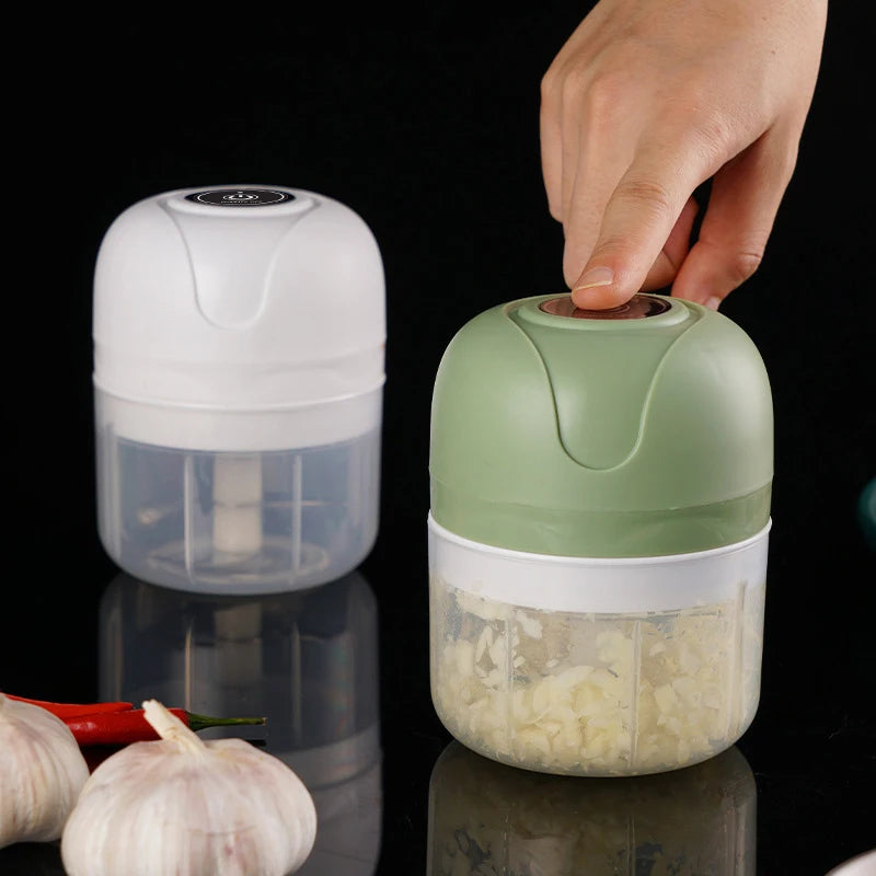 Electric Mini Garlic Masher Portable Multi Function Vegetable Meat Grinder Chopper USB Charging
