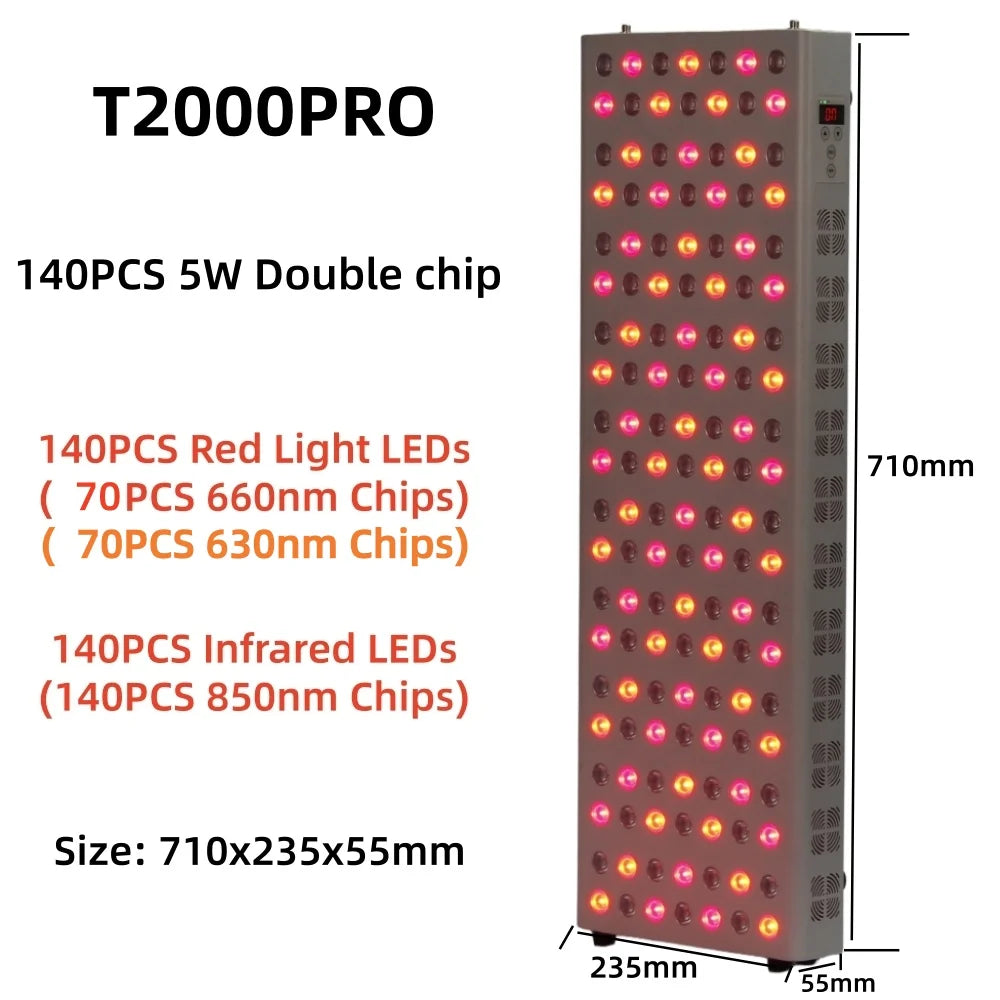 660nm 850nm Dual Chips Timing Led Red Light Therapy Panel Lamp Near Infrared Therapy Light LED Beauty Devices for Face and Body