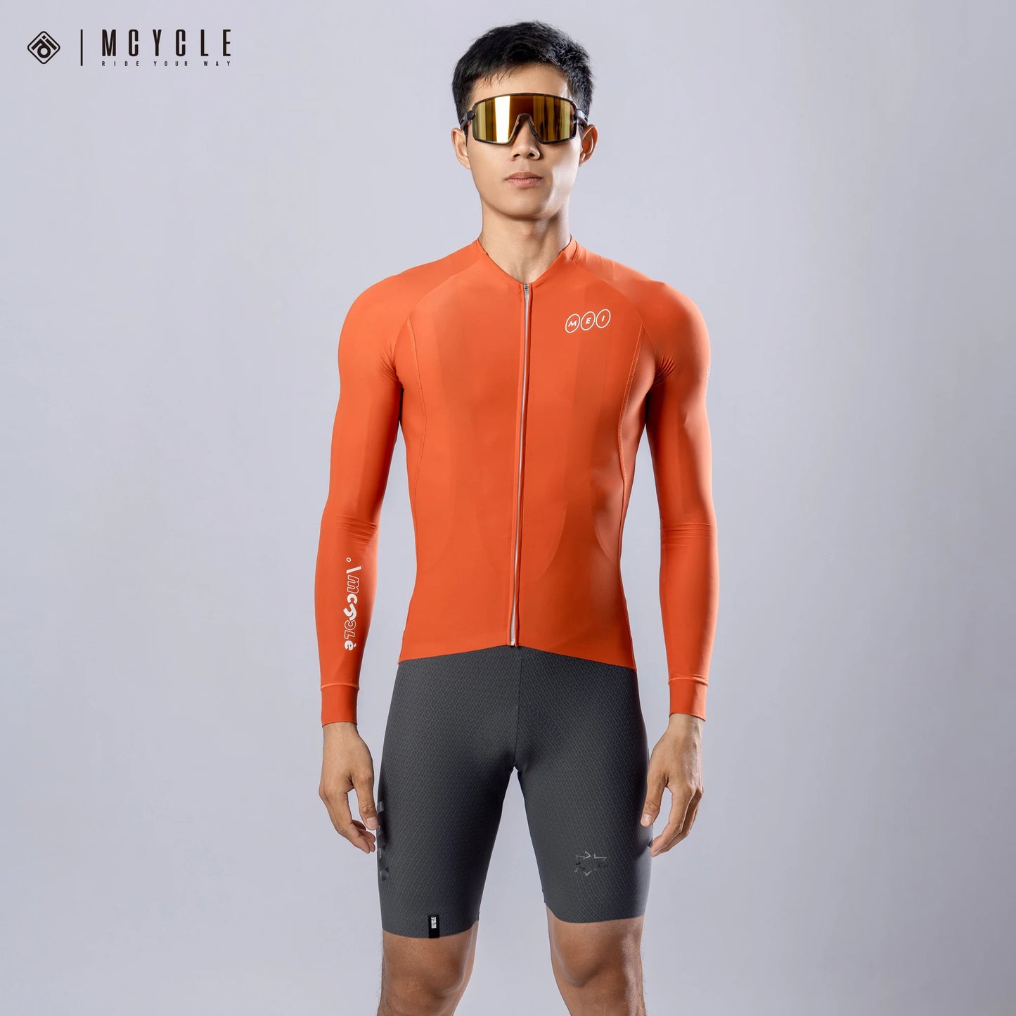 Mcycle New Arrival Men Cycling Jersey Comfortable Quick Dry Bicycle Bike Shirt Top Breathable Long Sleeves Sportswear
