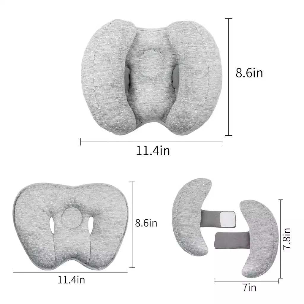 Baby Stroller Pillow Car Seat Head Fixed Neck Pillows Bend Shape Sleeping Protection Headrest Cushion Infant Anti-head Mat