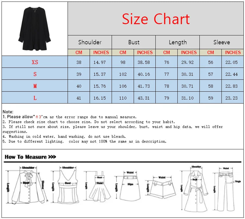 BSAY Autumn New 2025 Women's Lantern Sleeves Round Neck pleated Solid Color Fashion Casual Dress Short Skirt