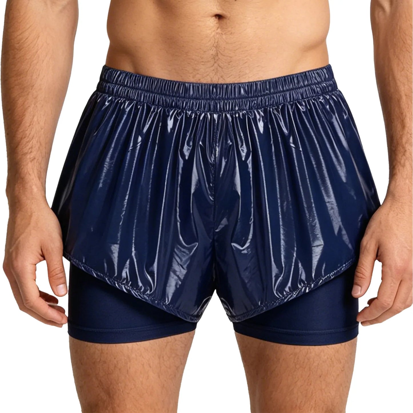 Men Leak-proof Diaper Cover Shorts Mesh Liner Waterproof Double Layer Shorts Swimming Suit Nursing Special Needs Reusable Briefs