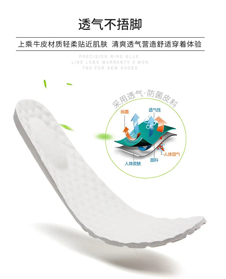 Platform White Shoes Women Casual Comfortable Light Nurse Work Shoes Fashion Slip on Non-slip Loafers Women Genuine Leather Shoe