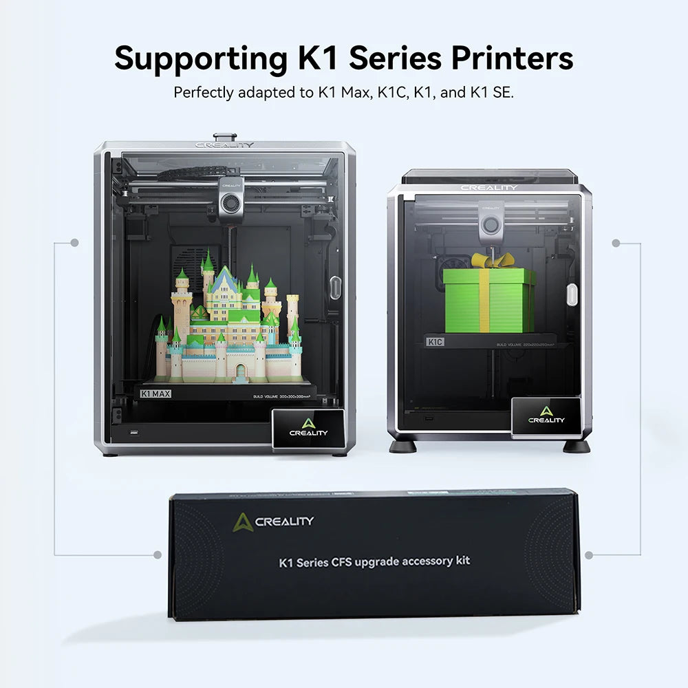 Creality CFS Upgrade Kit Unlock Multi-Color Printing for CFS Filament System, Compatible with K1 Max, K1C, K1, K1 SE 3D Printers