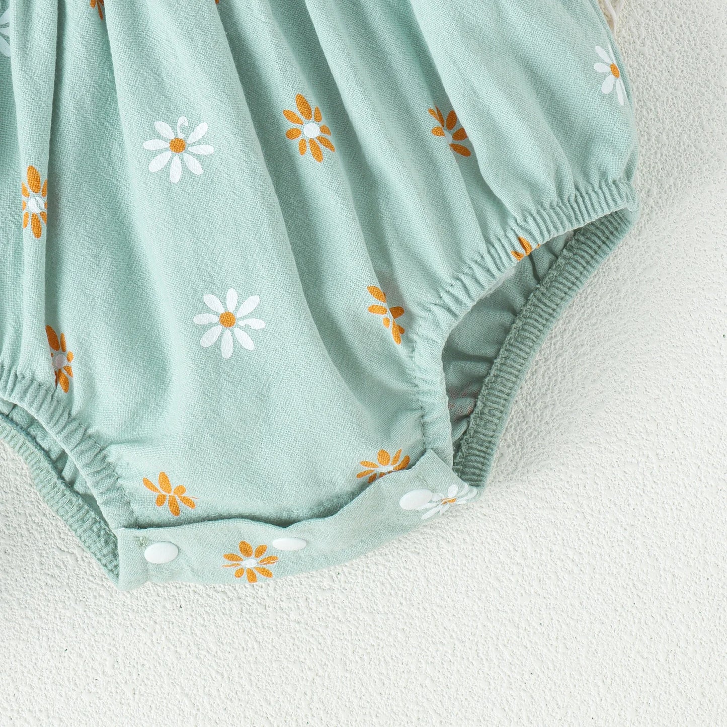 2PCS Summer 0-2 Years Old Comfortable Fashion Cute Baby Girl Multi-Color Printed Flower Jumpsuit + Bow Head Estimate