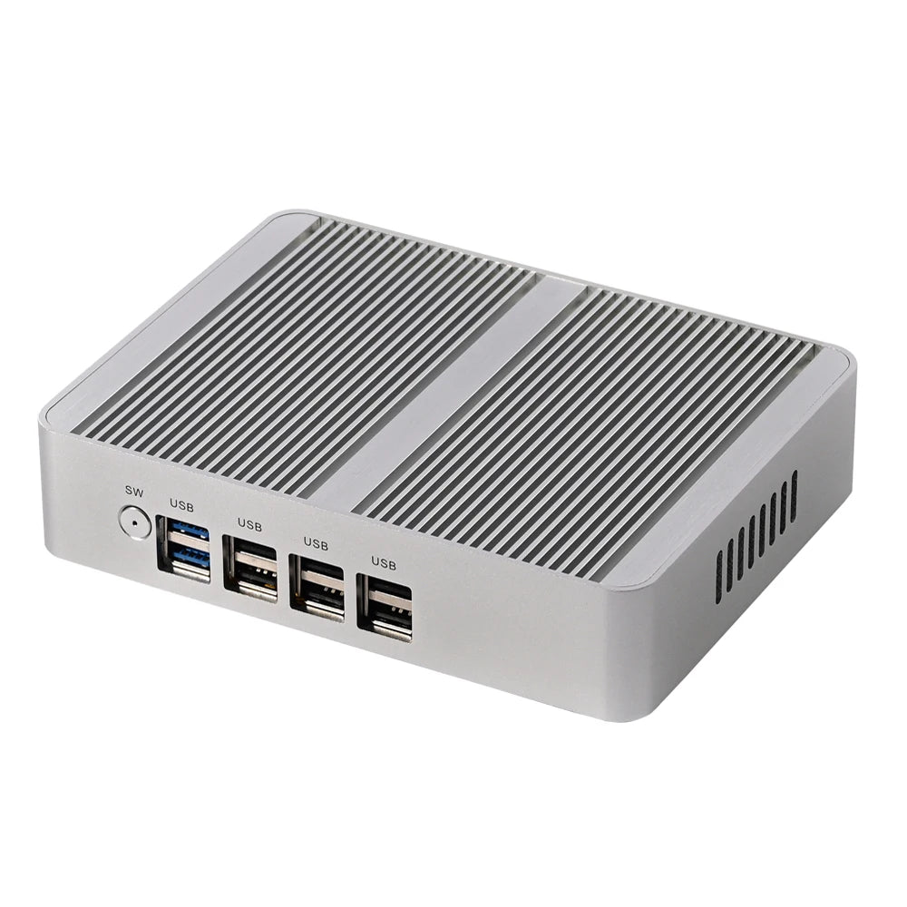 N100 N95 Intel Alder Lake-N Quad Core Fanless Mini PC 3xDisplay 2xHD 1XDP 2xLAN Windows 11 Desktop Office Computer Nuc 16G DDR4