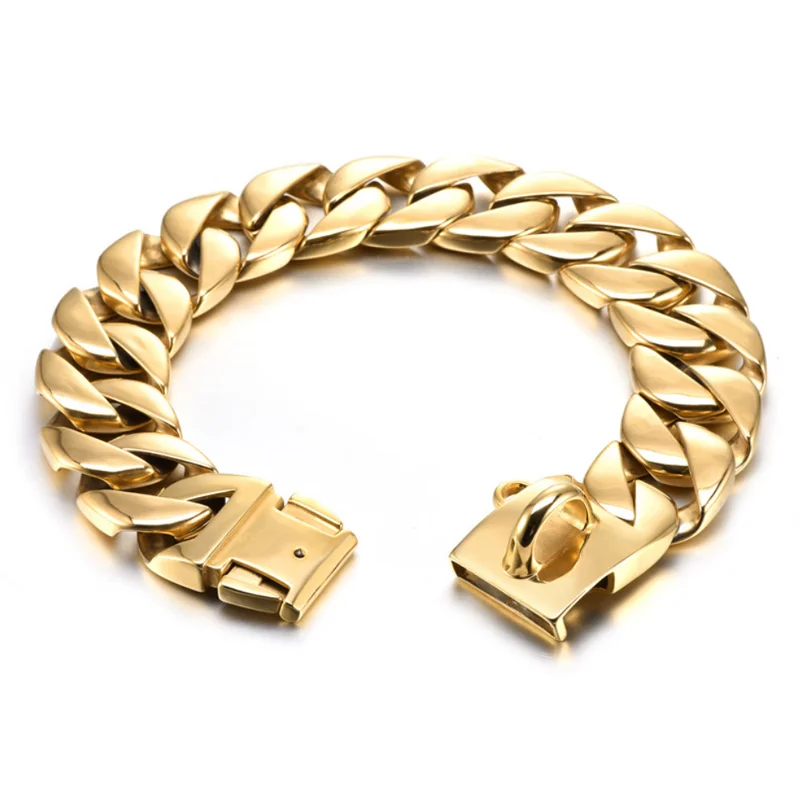 43mm Stainless Steel Large Dog Collar Bully Chain Dog Pet Collar Super Heavy Trainning High Polished Chain Rottweiler Pitbull