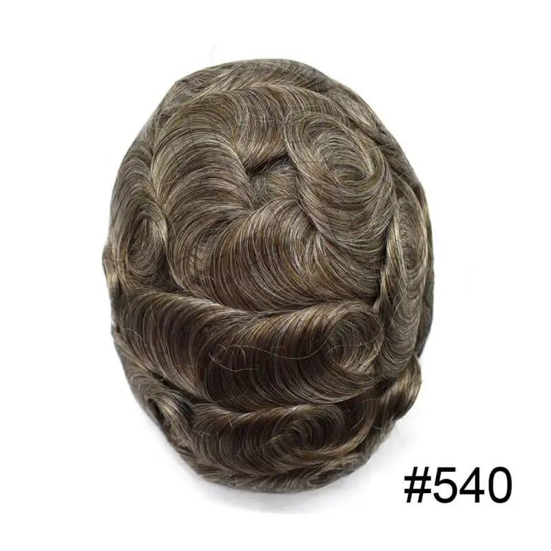 100% Density Full Lace Male Hair Prosthesis Swiss Thin Lace Men's Wig Natural Hairline Human Hair Man Hair System Wigs For Men