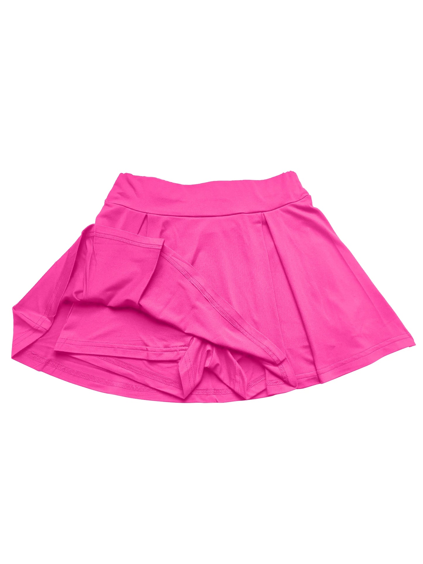 High Waisted Flowy Skort with Built-in Shorts, A-Line Tennis Skirt, Quick-Dry Workout & Casual Wear