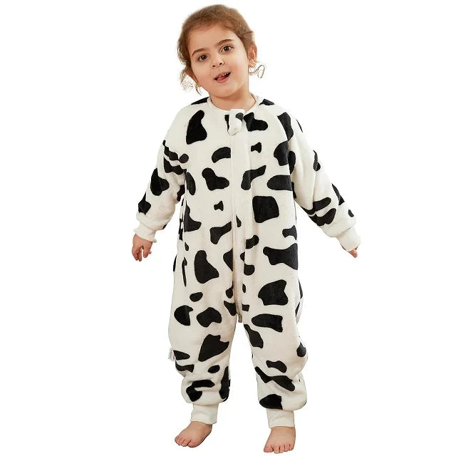 Kids Animal Dinosaur Kigurumi Costume Cosplay Cartoon Jumpsuit for Children Halloween Christmas Girls Boys Hooded Pajamas Onesie