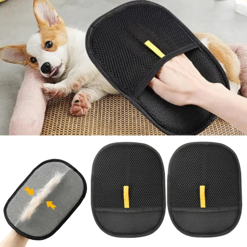 Pet Grooming Cat Hair Removal Glove for Clothes Bed Mat Sofa Pet Hair Remover Glove Pet Massage Cleaning Deshedding Glove