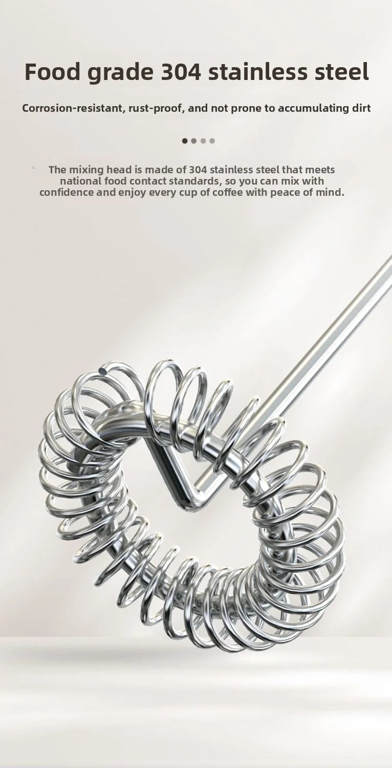 Handheld Electric Milk Coffee Mixer, High-Speed Cream Mixer, AA Battery Powered Latte and Cappuccino Kitchen Appliances