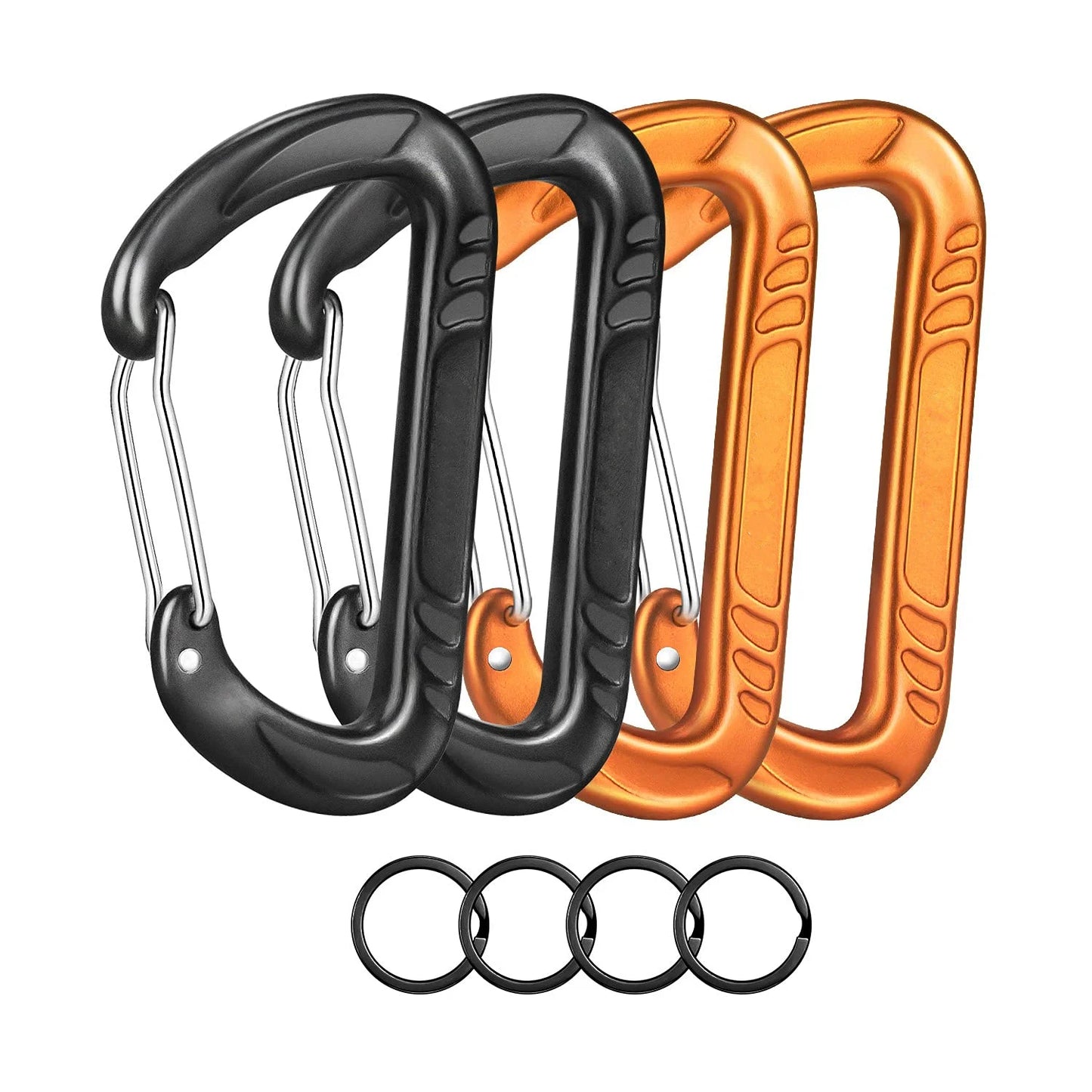 15KN Heavy-Duty Wiregate Carabiner for Camping Hiking Hammocks Backpacking Dog Leash - Durable Multi-Purpose