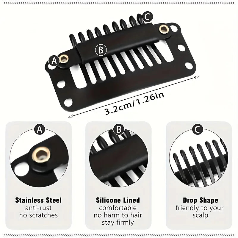 Wig clips, hairpins, wig pieces, water drop cards, fixed hairpins, invisible bangs, hairpins, 30 pieces, pack one