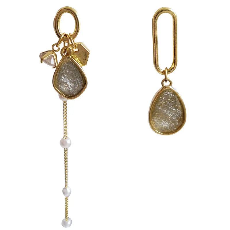 Trendy Jewelry Luxury Temperament Personality Asymmetrical Earrings For Women Gifts Delicate Design 2025 Trend New Accessories