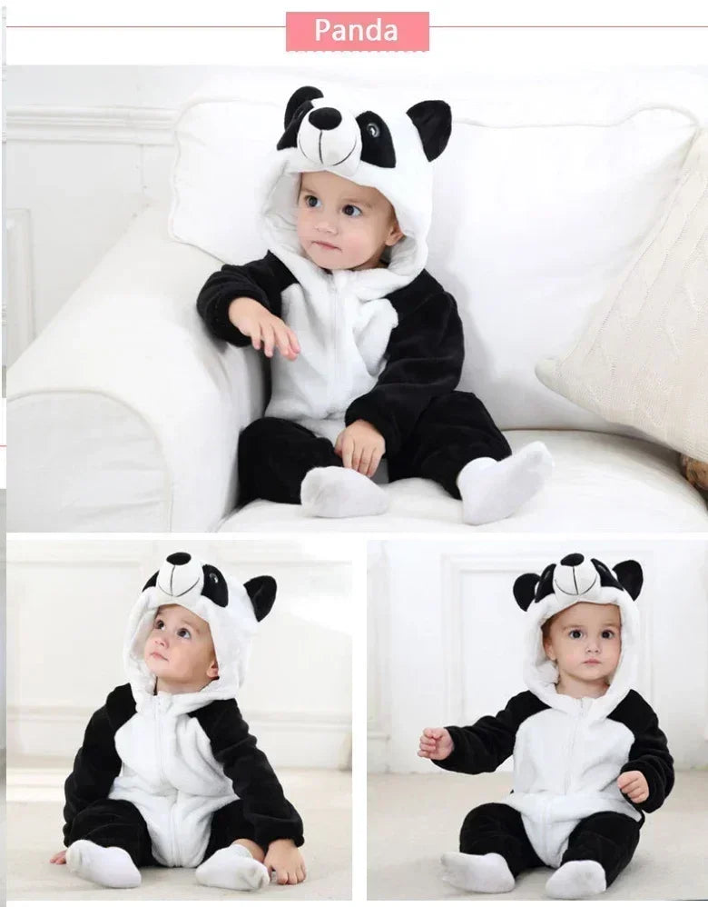 Newborn Baby Deer Animal Cartoon Romper Clothes Girls Pajamas Long Sleeve Hooded Onesies Infant Boys Costumes For Christmas