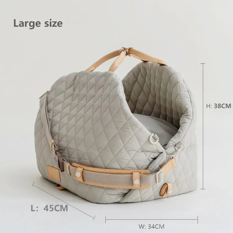 Large Size New Nylon Waterproof Pet Carrier Car Dog Cat Bag Removable Pet Bed Stylish Pet Bag - Crossbody/Shoulder