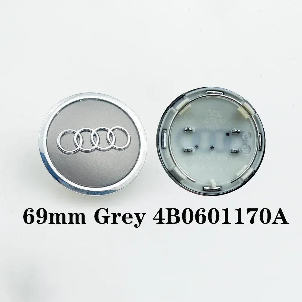 4pcs 60mm 61mm 68 69mm Car Styling Wheel Center Cap Hub Covers Badge 4B0601170 For Audi A3 A4 A5 A6 A7 A8 S4 S6 Car Accessories