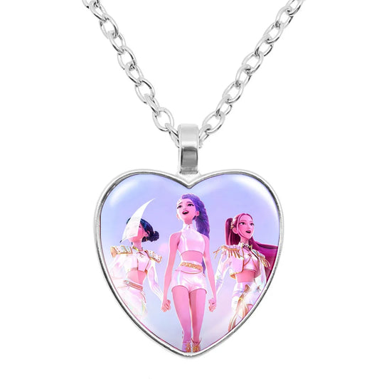 KPop Devil Hunter Girl Necklace Children's Cartoon Charm Pendant Fashion Jewelry Accessory - Perfect Gift