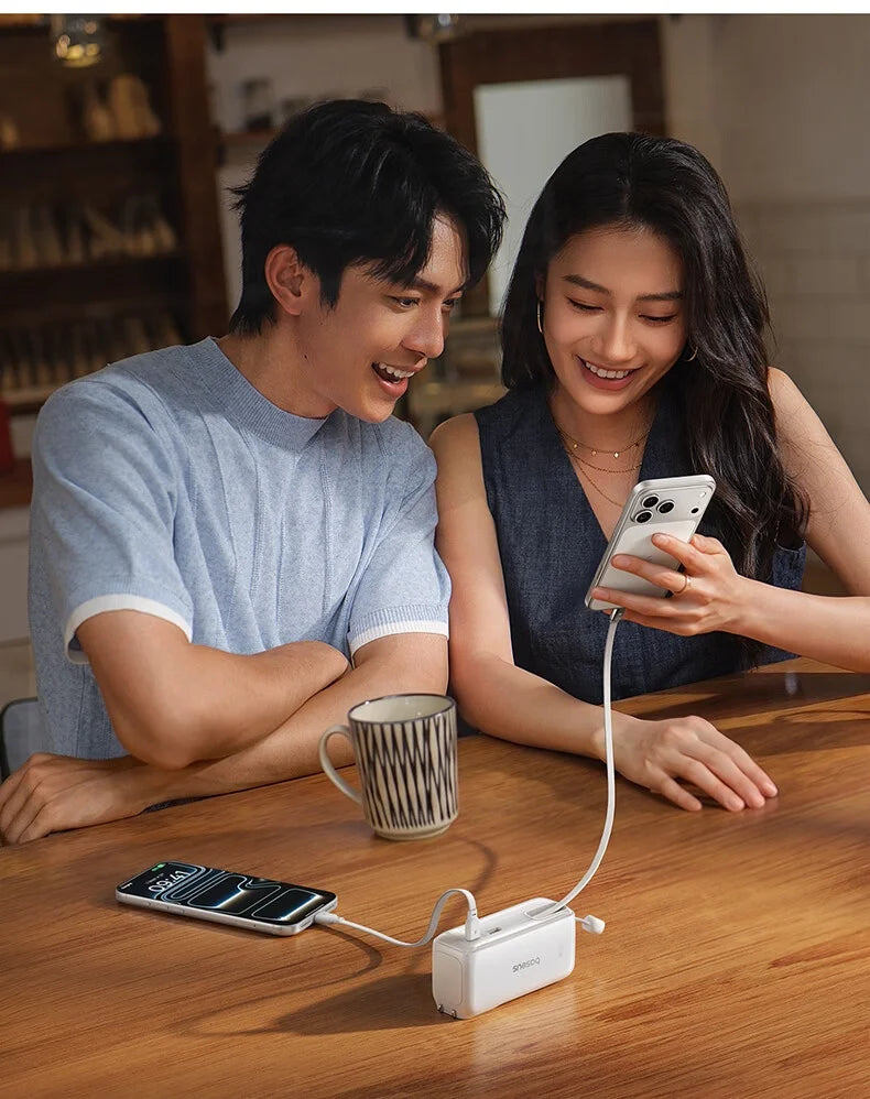 Baseus 67W Pro 3 In 1 Portable Power Bank Retractable Cable Charger 3C Certified Airline Approved For Smartphone 10000mah