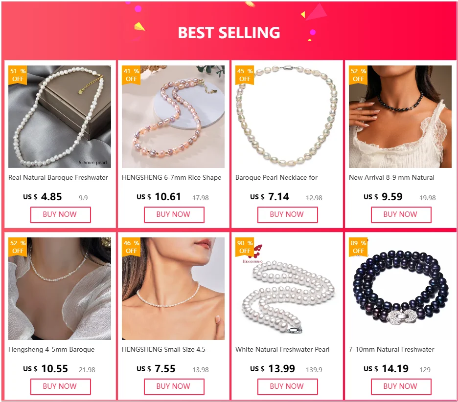 White Natural Freshwater Pearl Necklace For Women 8-9mm Necklace Beads Jewelry 40cm/45cm/50cm Length Necklace Fashion Jewelry