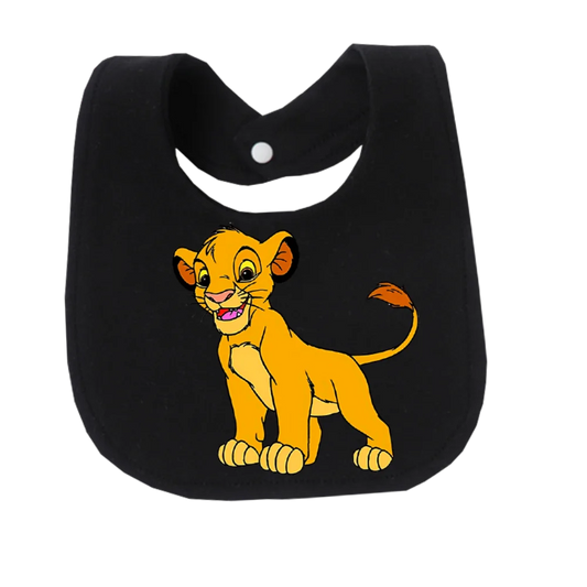 Little Lion King printed newborn bib Kawaii mother and baby feeding products weaning pacifier baby nipple and chain clip Newborn