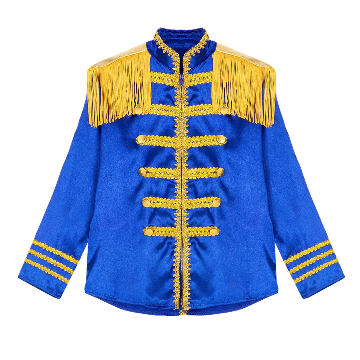 Kids Girls 60s Retro Hippie Rock Band Musician Costume Halloween Cosplay Carnival Party Circus Drummer Parade Tassel Jacket Coat