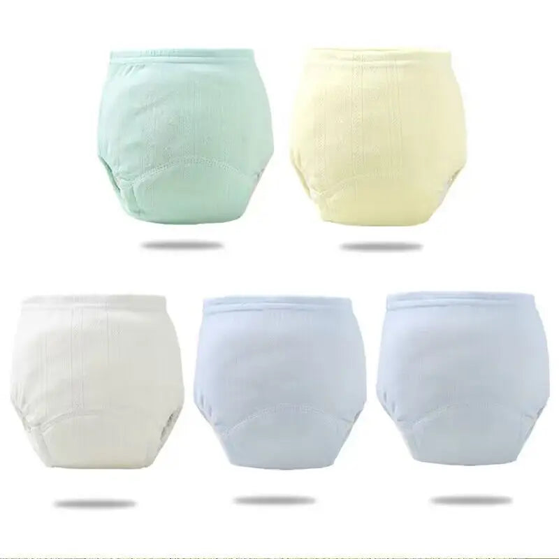 2/3/4/5/8Pc Baby Potty Toilet Training Pants Nappies Cartoon Boys Girls Underwear Cotton TPU WaterProof Panties Reusable Diapers