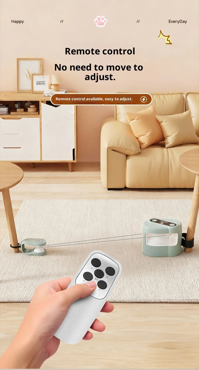 Interactive Cat Toy for Indoor Cats Wheel Exerciser Running Toy Cat Treadmill Remote Control Stimulation Hunting Bird Sound Toy