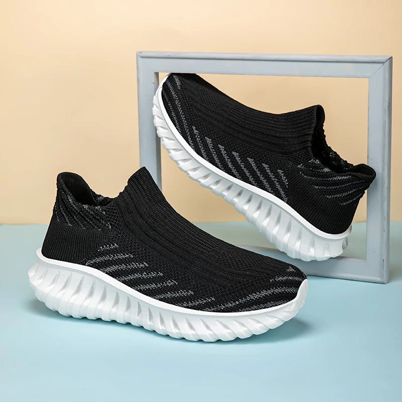 Men Sock Shoes Women Running Thick Sole Fashion Casual Sneakers Breathable Sport Shoes Couple Walking Fashion Sneakers Shoes