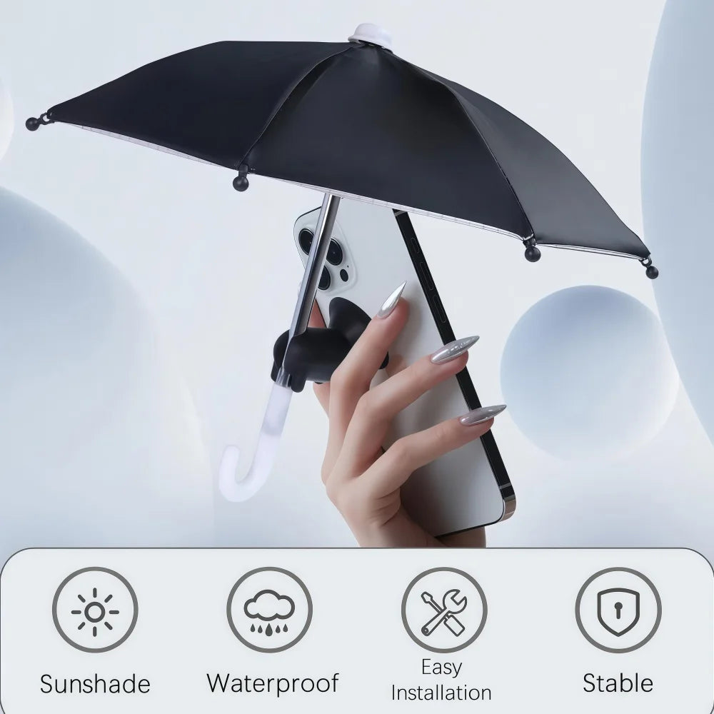 1Set Phone Umbrella Suction Cup Stand for Sun Shad, Outdoor Anti-Glare Cell Cute Sunshade Holder, Car Navigation Shade Visor