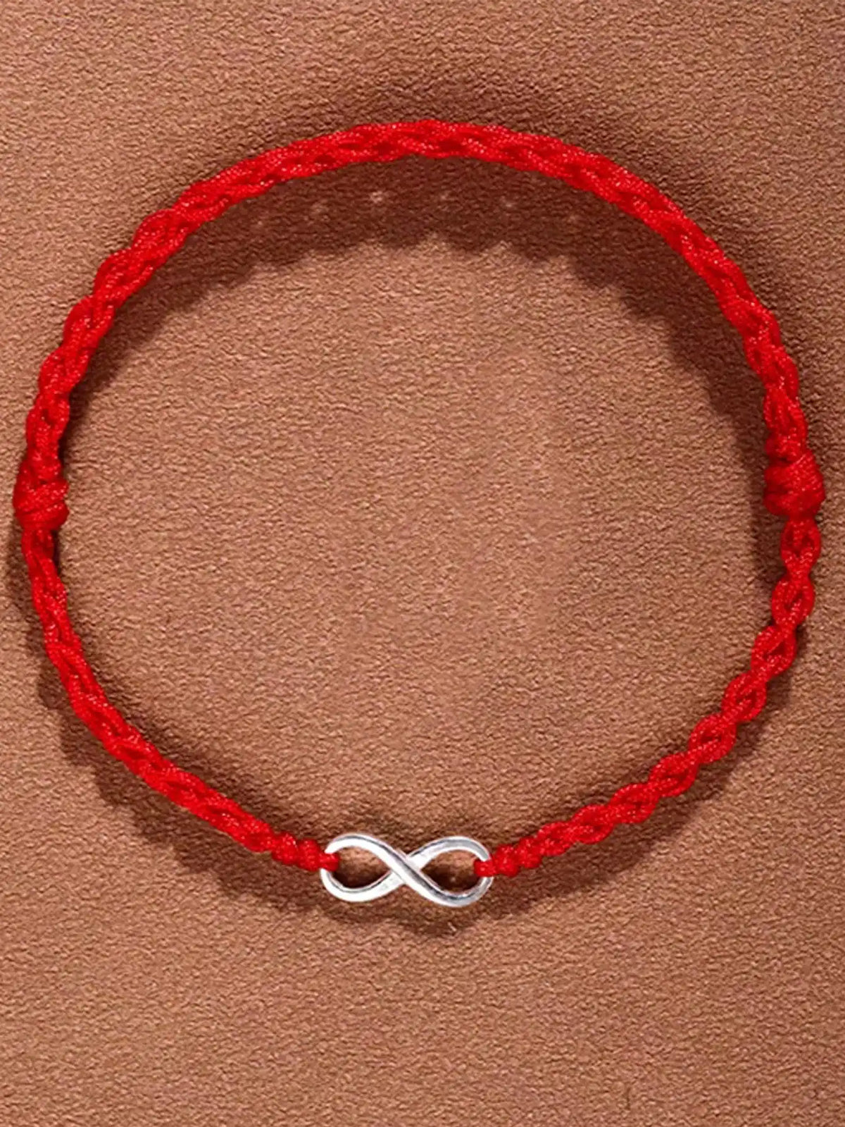 S925 Sterling Silver Infinity Symbol Red String Bracelet, Adjustable Braided Couple Bangle for Him Her, Love Gift with Gift Box