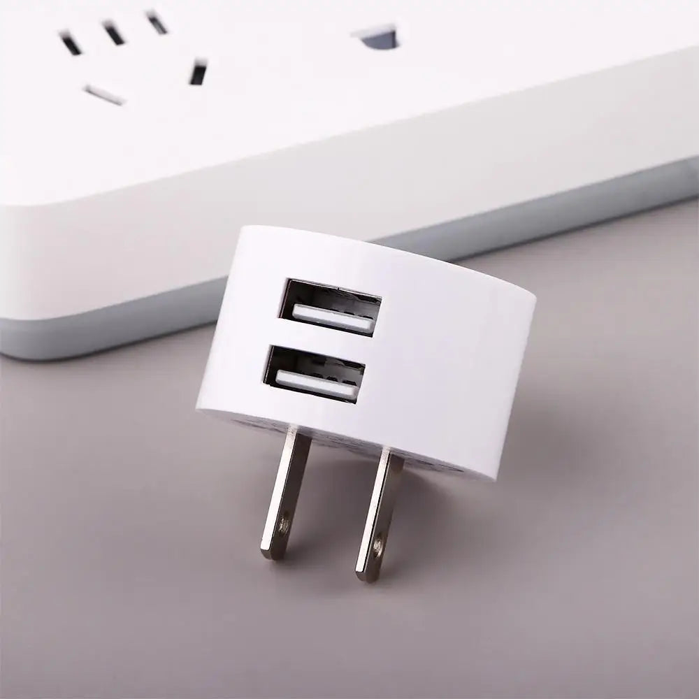 Quick Charge Travel Charger Dual USB Mini Adapter Min EU UK US Plug Mobile Phone Charger Wall Charger Dual Usb Round Charger