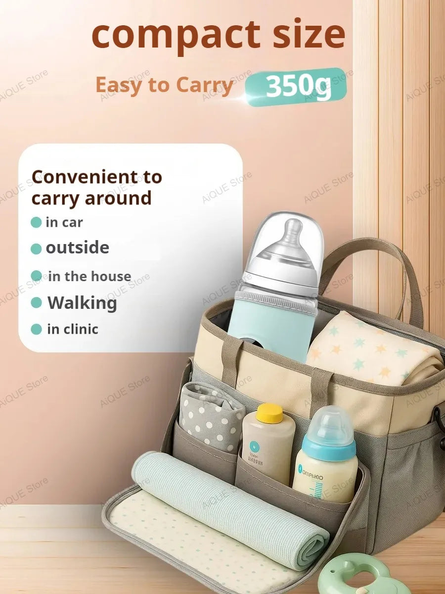 AiQUE USB 35-55℃ Baby Feeding Bottle Warmer Smart Temperature Control  Screen Newborn Baby Bottle Warmer Night Light