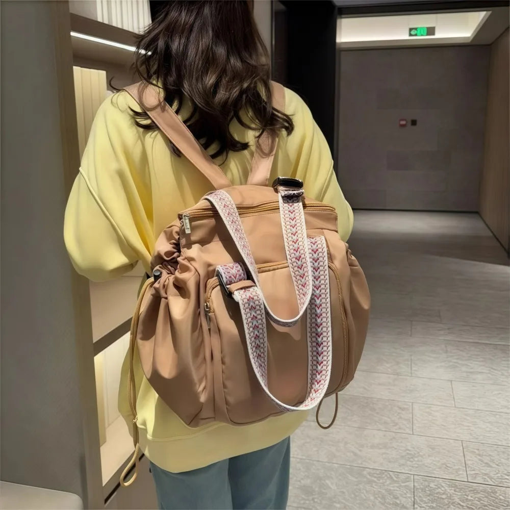 Multifunctional Travel Storage Bag Lightweight Large Capacity Women's Backpack Oxford Cloth Waterproof Tote Bag