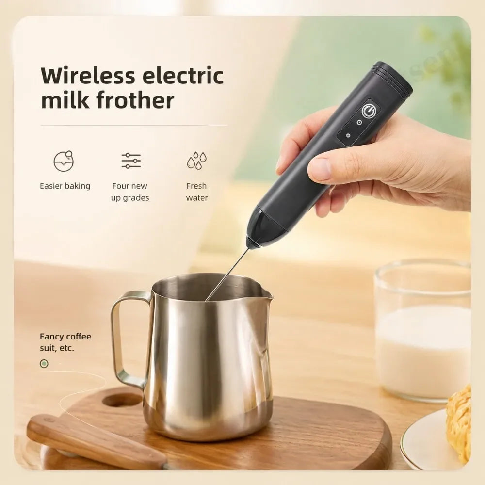 Handheld Electric Milk Frother Mini Coffee Foam Maker Portable Milk Whisk Mixer for Home Latte Cappuccino