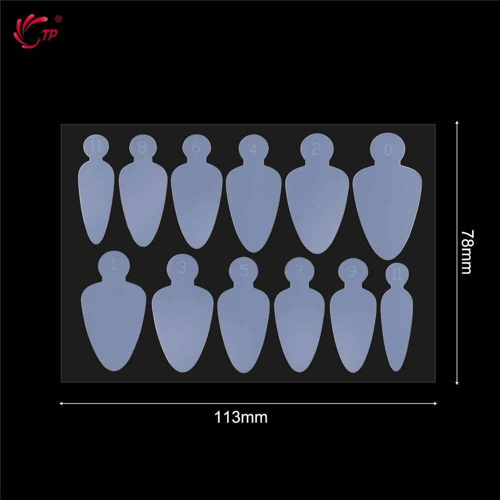 TP 24pcs French Dual Form Nail Silicone Pad for Nail Gel Polish Reusable Soft Top Mold Duet System Nail Forms Stickers Nail Tool