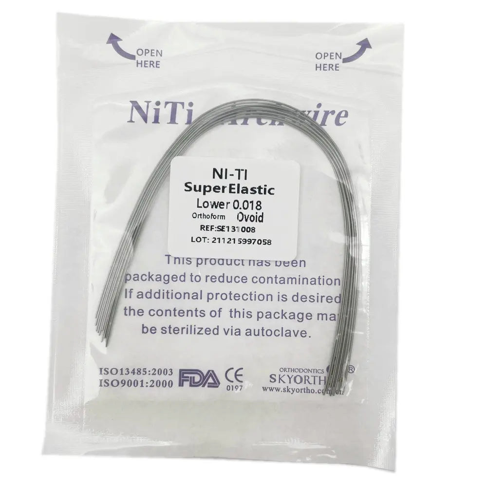 10pcs/pack Orthodontic Dental Super Elastic Oval Form Niti Round/Rectangular Arch Wires Dental Niti Arch Wire Dentist Product